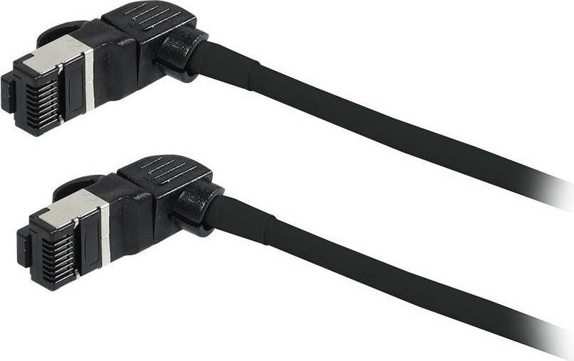 Synergy21 Patchkabel RJ45 CAT6A 500Mhz Sort SFTP Slimline Rund 2m