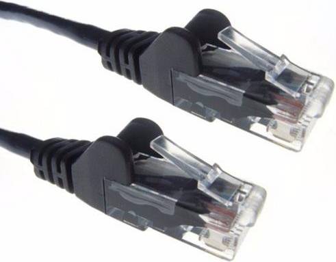 Zexum Black RJ45 Cat5e 24AWG Stranded Snagless UTP Patch Cable 2m
