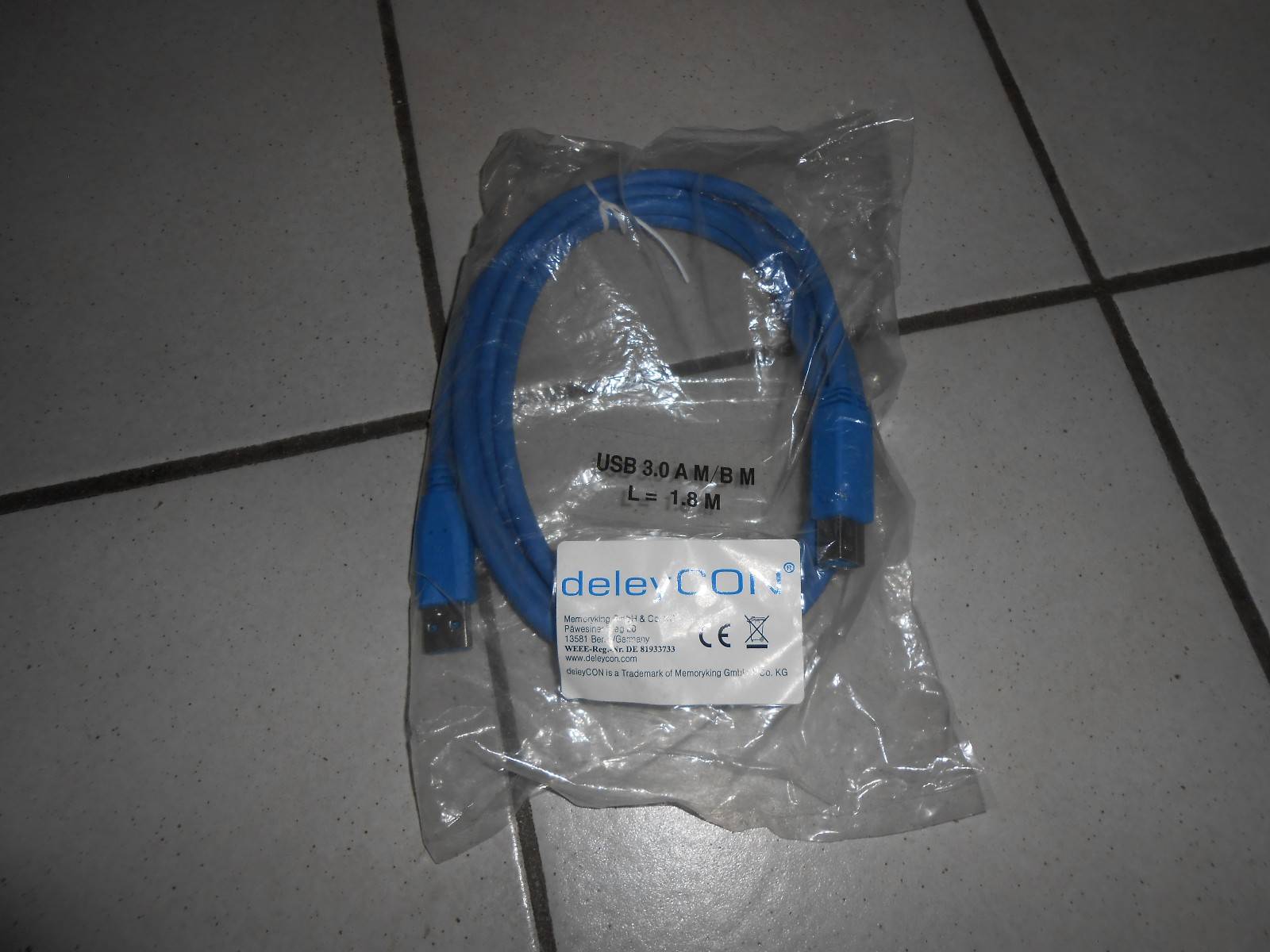 DeleyCON 2m USB 3.0 SuperSpeed Datakabel