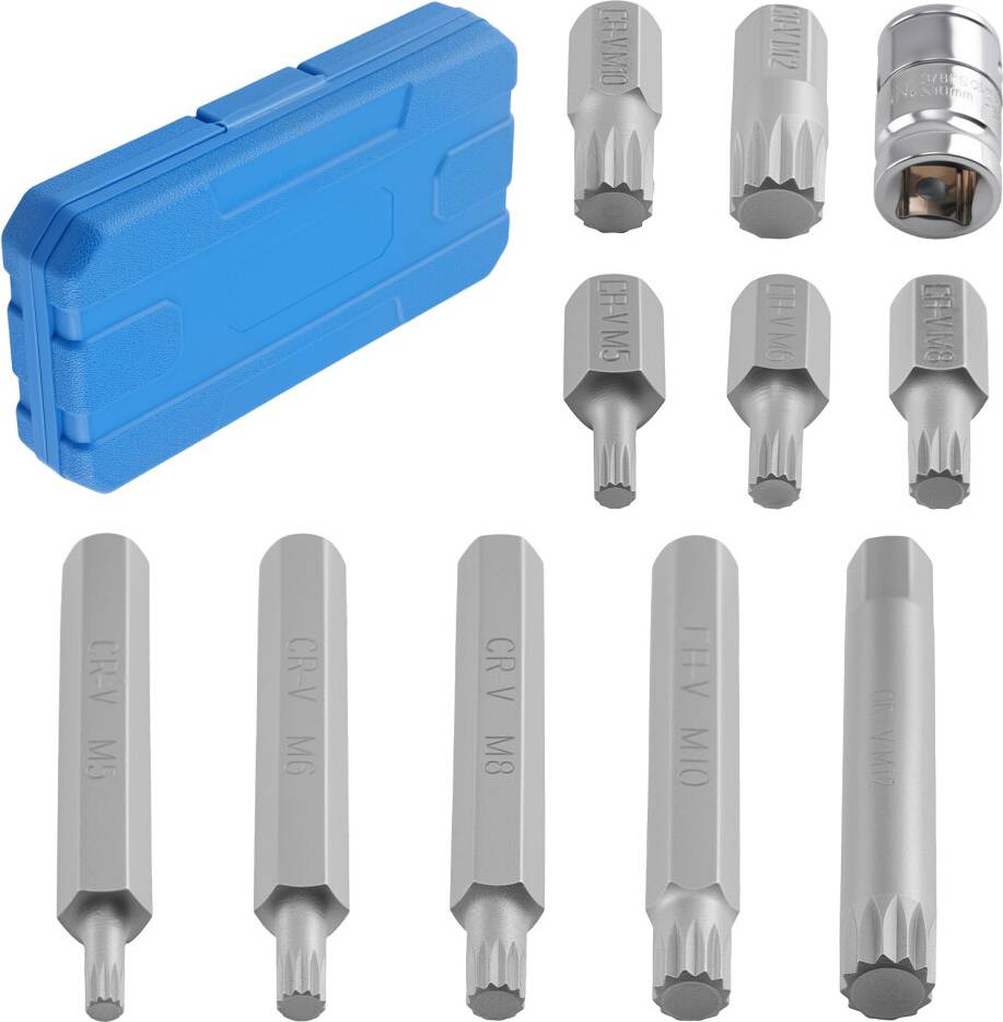 12 Point Spline Bit 3/8 Drive Socket Set