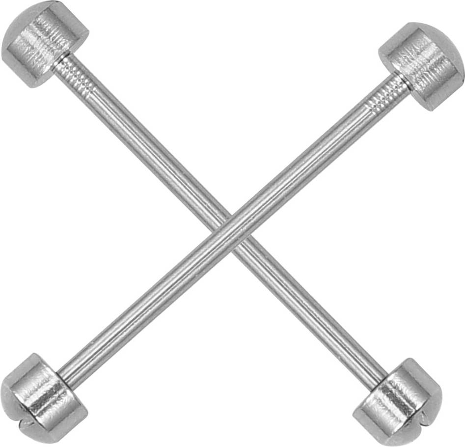 Inoomp 2Pcs Silver Watch Tube Screw Rods
