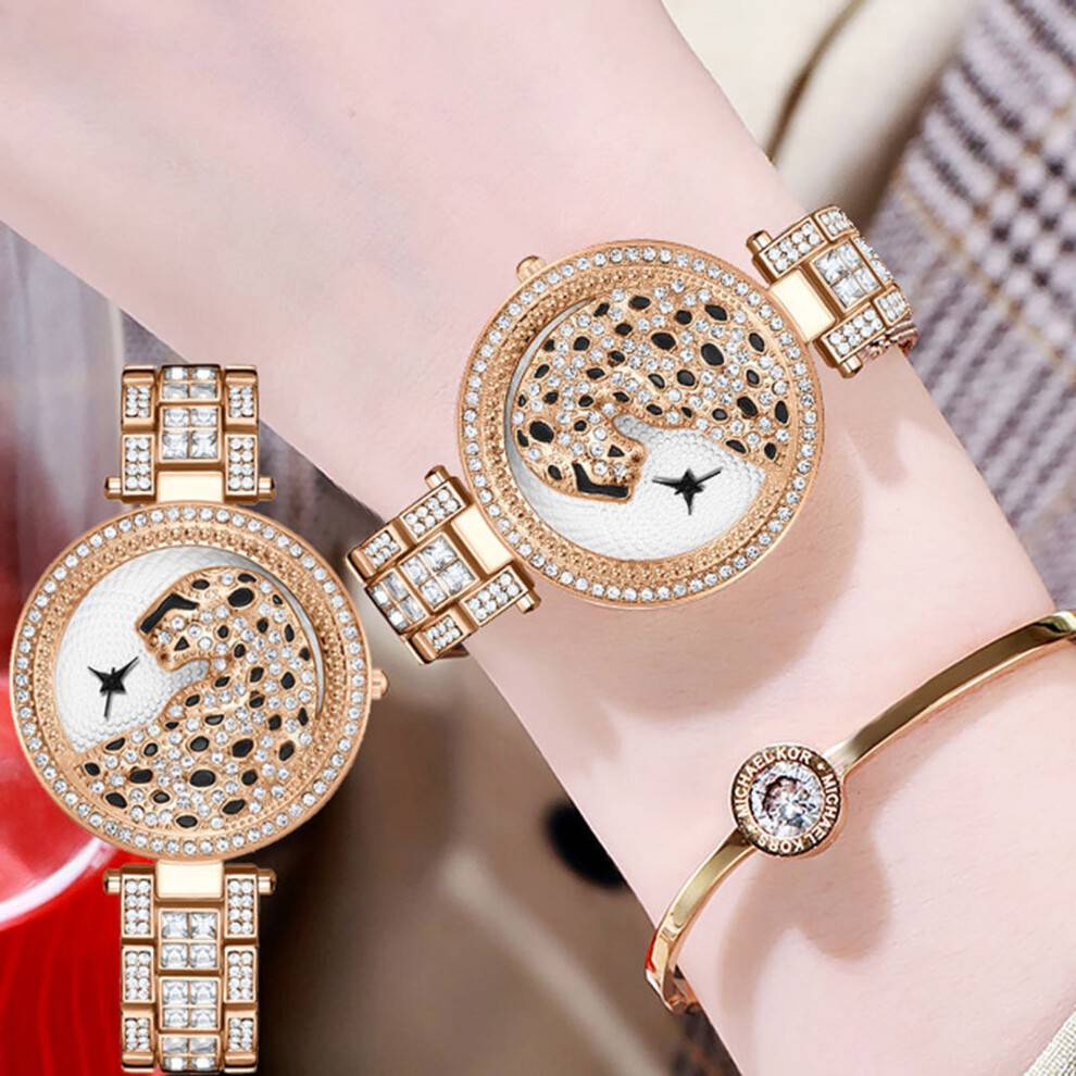 Leopard Head Rhinestone Watch