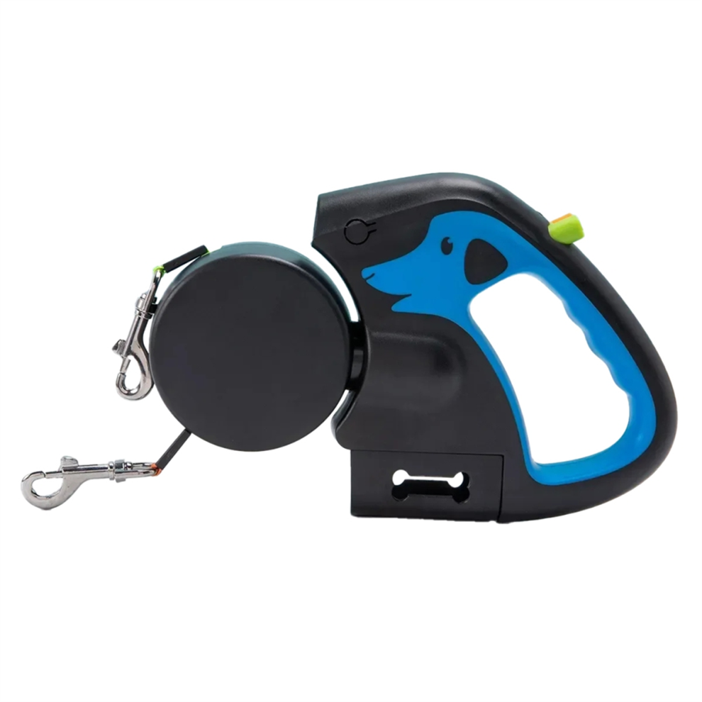 Saudism Rotating Pet Leash 2 Dogs Adjustable Double Rope