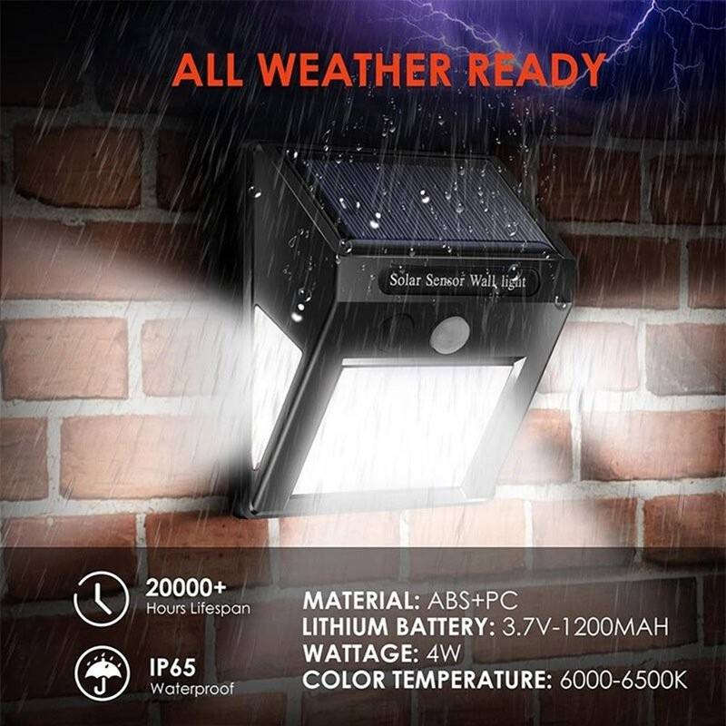 Pir security lights Solar LED Light PIR Security Motion Sensor Wall light