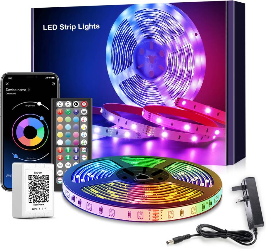 Mexllex LED Strip Lights 5m RGB Color Changing Light Strip