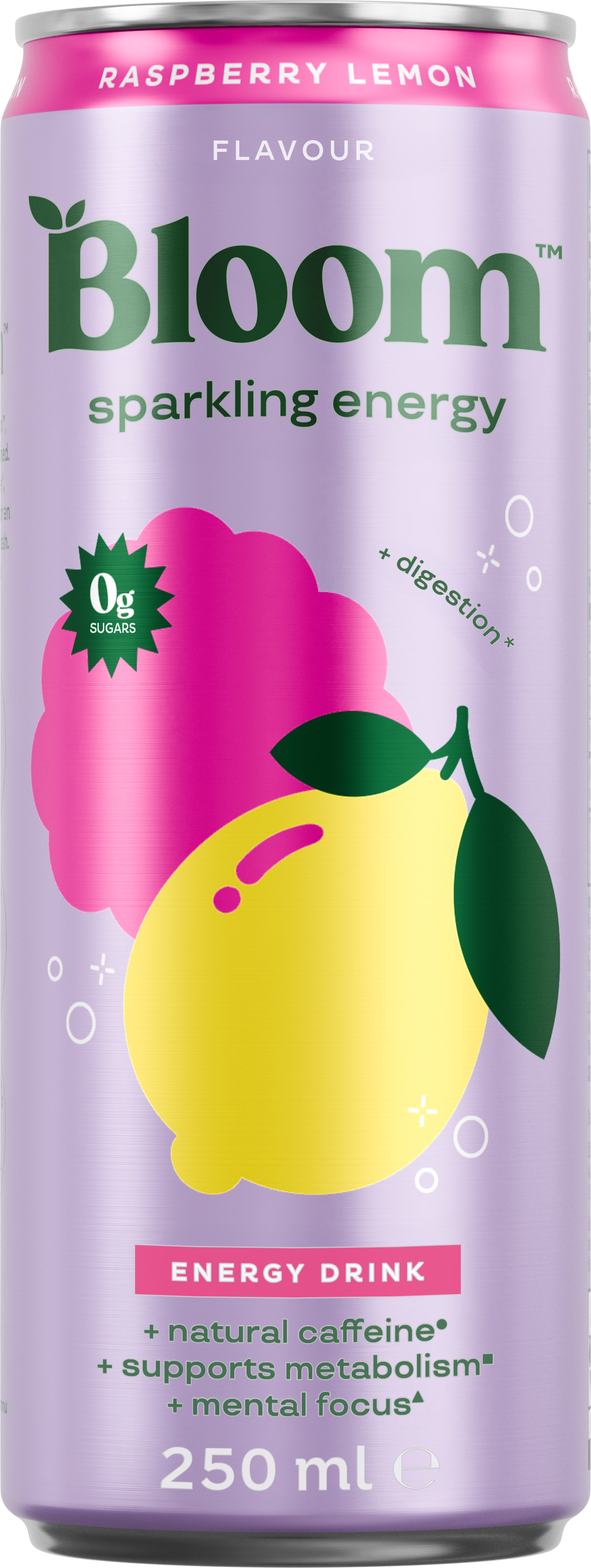 Sparkling Energy 250ml Raspberry Lemon