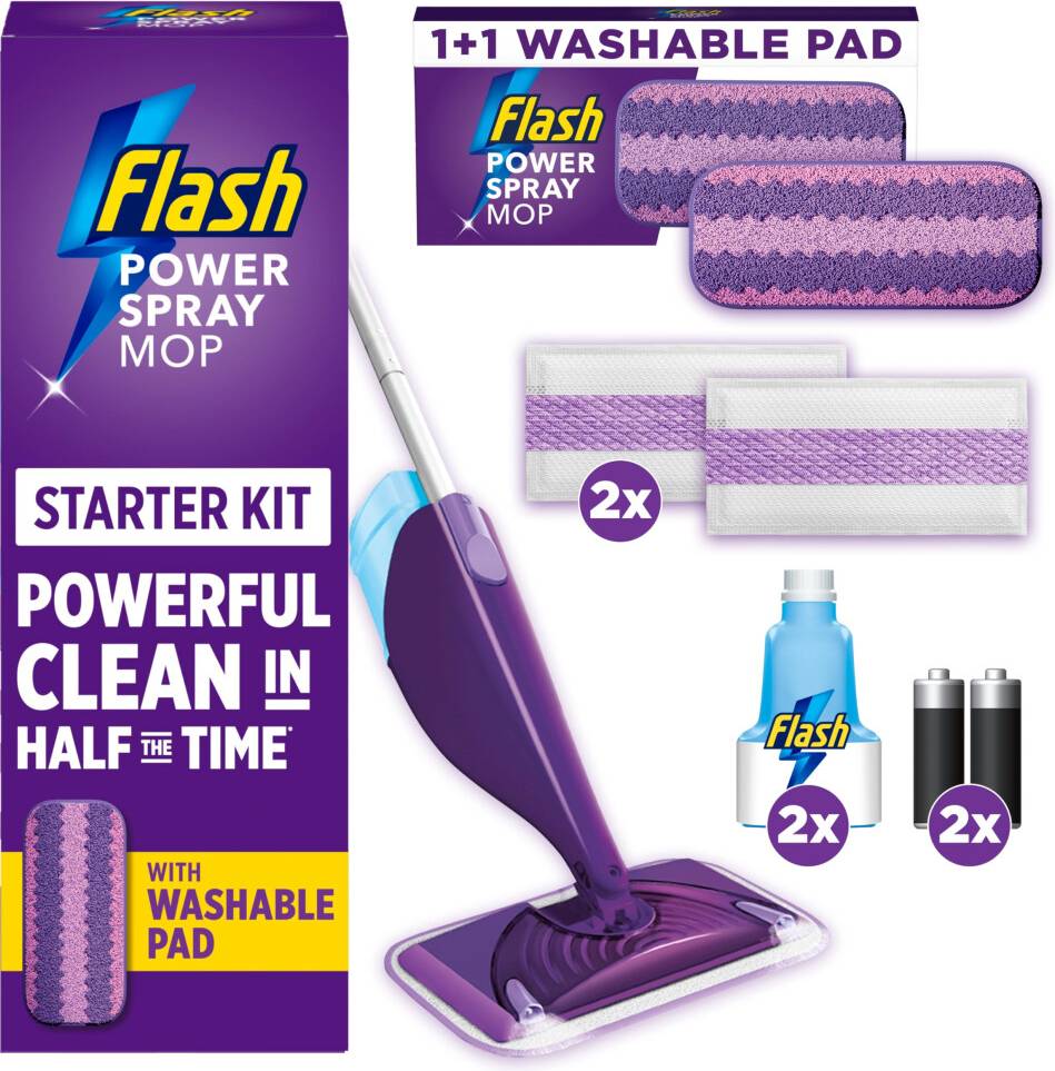 Flash power mop Flash Power Spray Mop Bundle Value Pack Handle