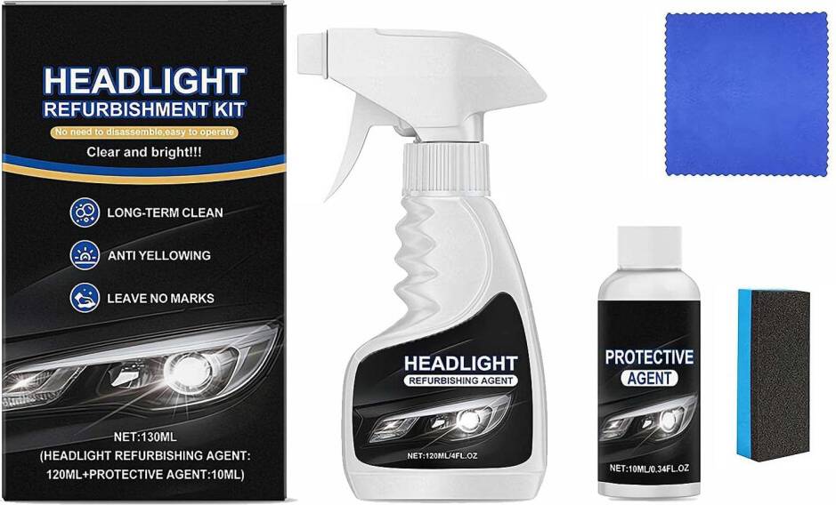 Headlight restoration Headlight Restoration Cleaner Spray Kit