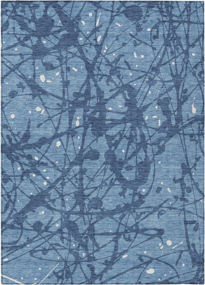 Addison Rugs Machine Washable Indoor Outdoor Chantille Rug 3' x 5' Blue