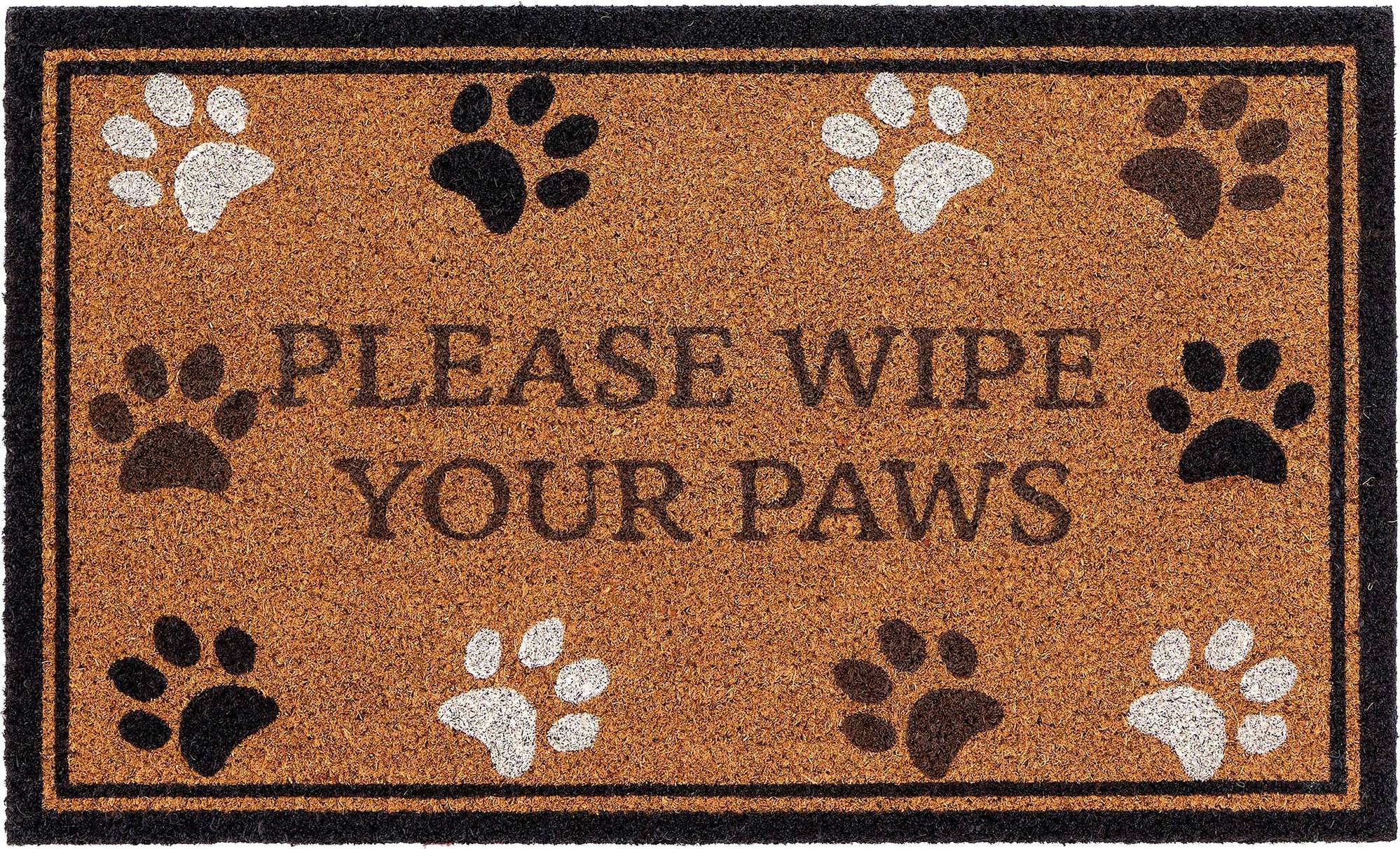 Hug Rug Dørmåtte 45 x 75 cm Wipe your Paws Sort Kant Sort