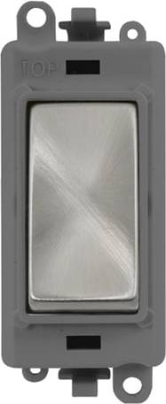 Click Scolmore 20AX 1 Way Satin Chrome Switch Module