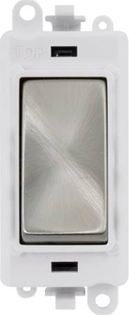 Click Scolmore 20AX 1 Way Satin Chrome Switch Module