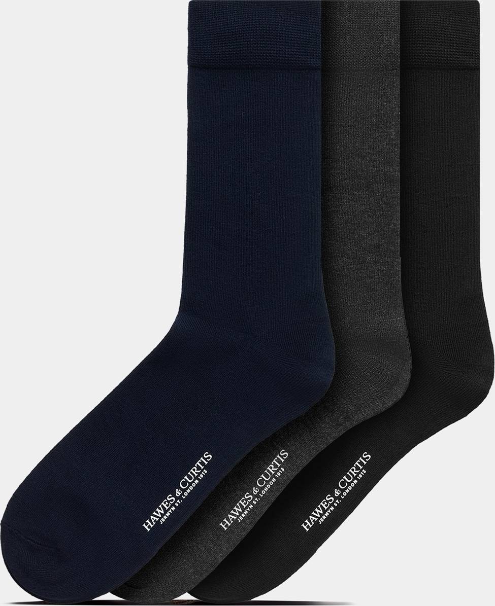 3-Pack Mix Ribbed Socks Assorted