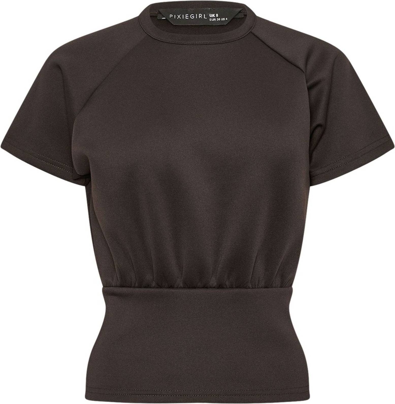 Petite Brown Scuba Raglan Top