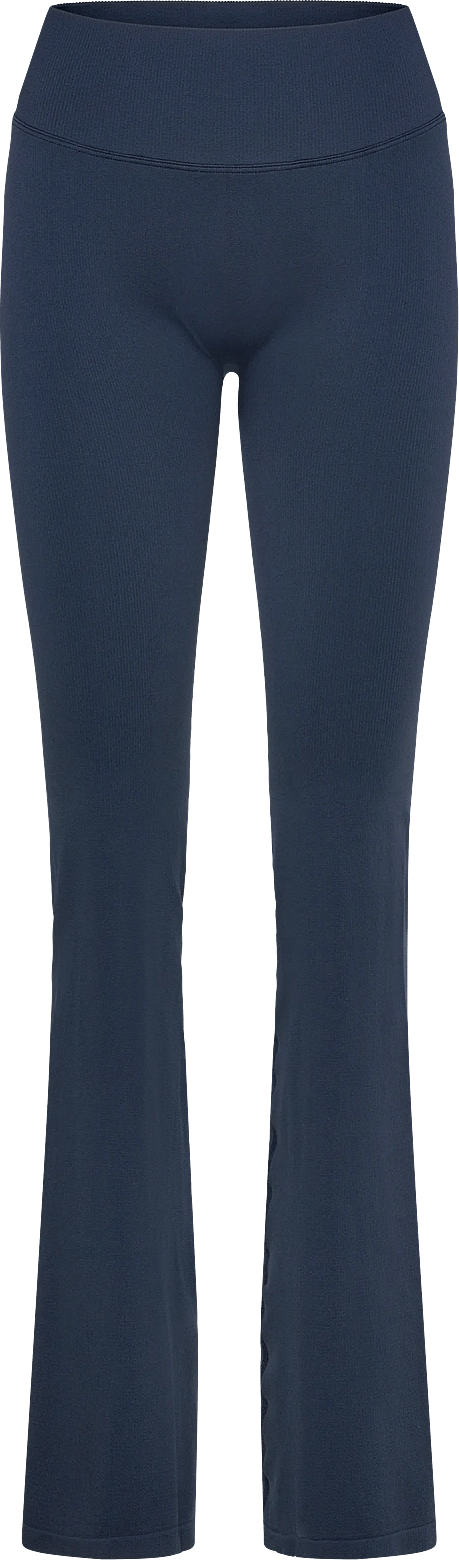 Stronger Seamless Contour Ribbed Bootcut Tights - Navy
