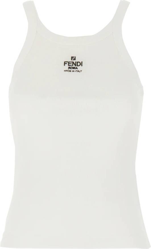 Fendi Ribbad Tank Top Bomull - Dam