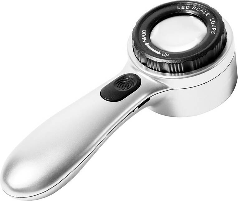 Saudism 30X Magnifier 4 Color LED Light
