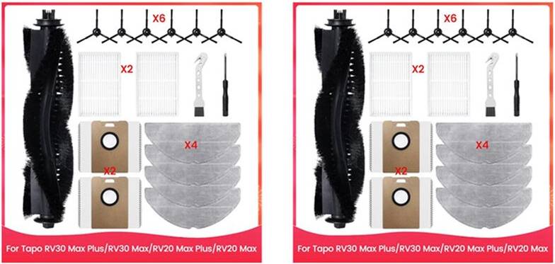 Typecat Accessory Kit for Tapo RV30 Max Robot Vacuum