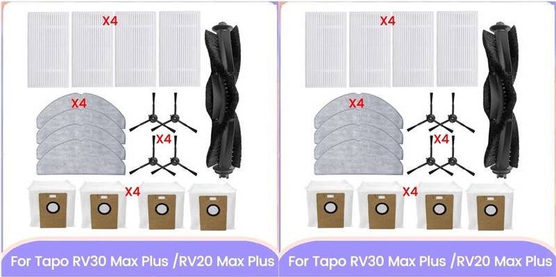 Tapo rv30 max Melitt 34PCS Tapo RV30 Max RV20 Max Vacuum Parts