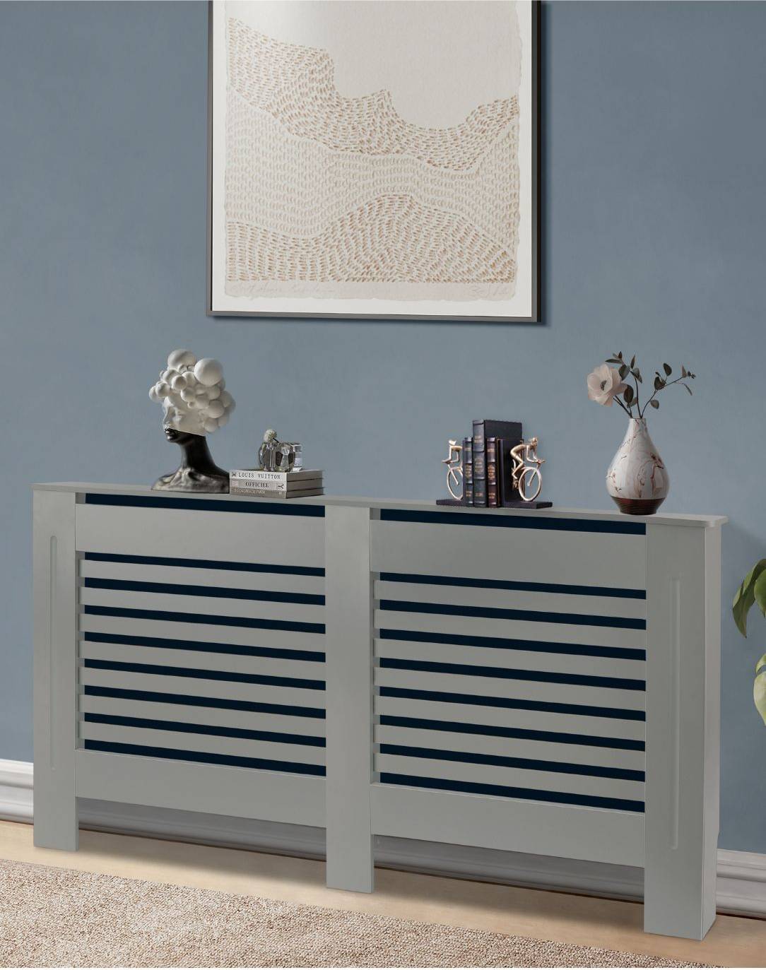 Groundlevel Grey Wooden Radiator Cover Small
