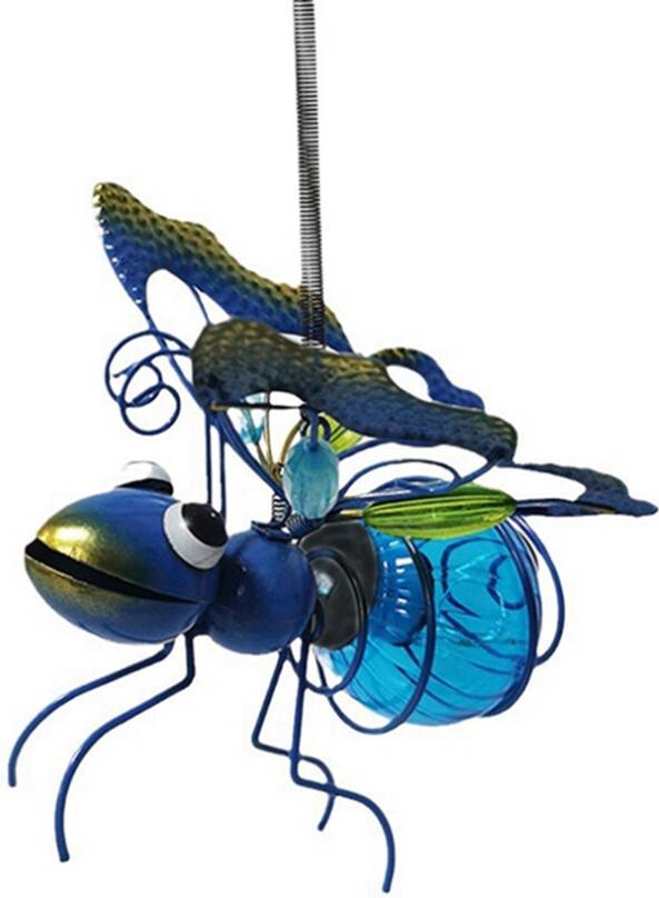 Melitt Solar Iron Insect Statue with LED Fairy Light