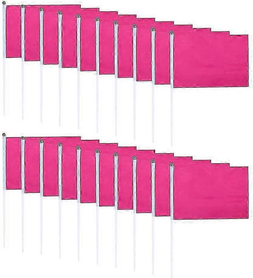 100pcs Handheld Square Mini Flags Red