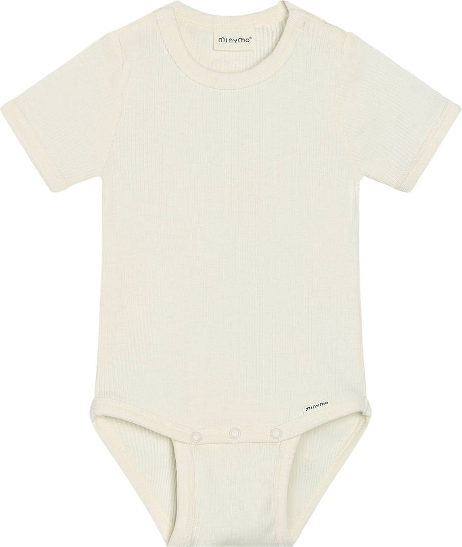 Minymo Body Ss Rib Bomuld Modal Vanilla Ice - Cream