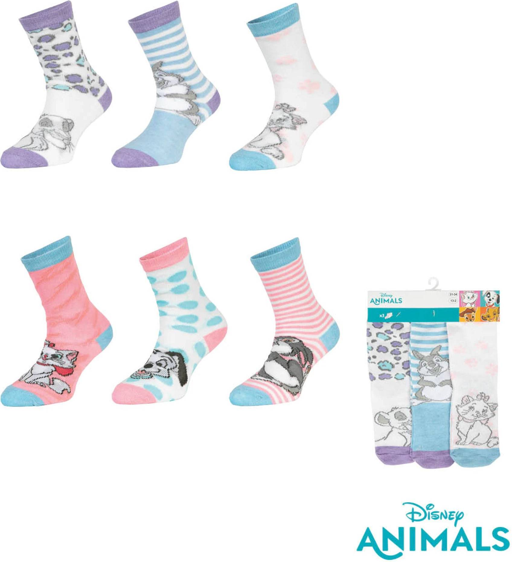 Disney Strumpor 3 Pack - Rosa