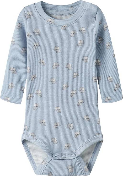Name It Body L/Æ Rib Bomuld Modal Blue Fog