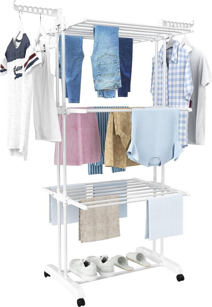 Airer Clothes Drying Rack 4-Tier Adjustable