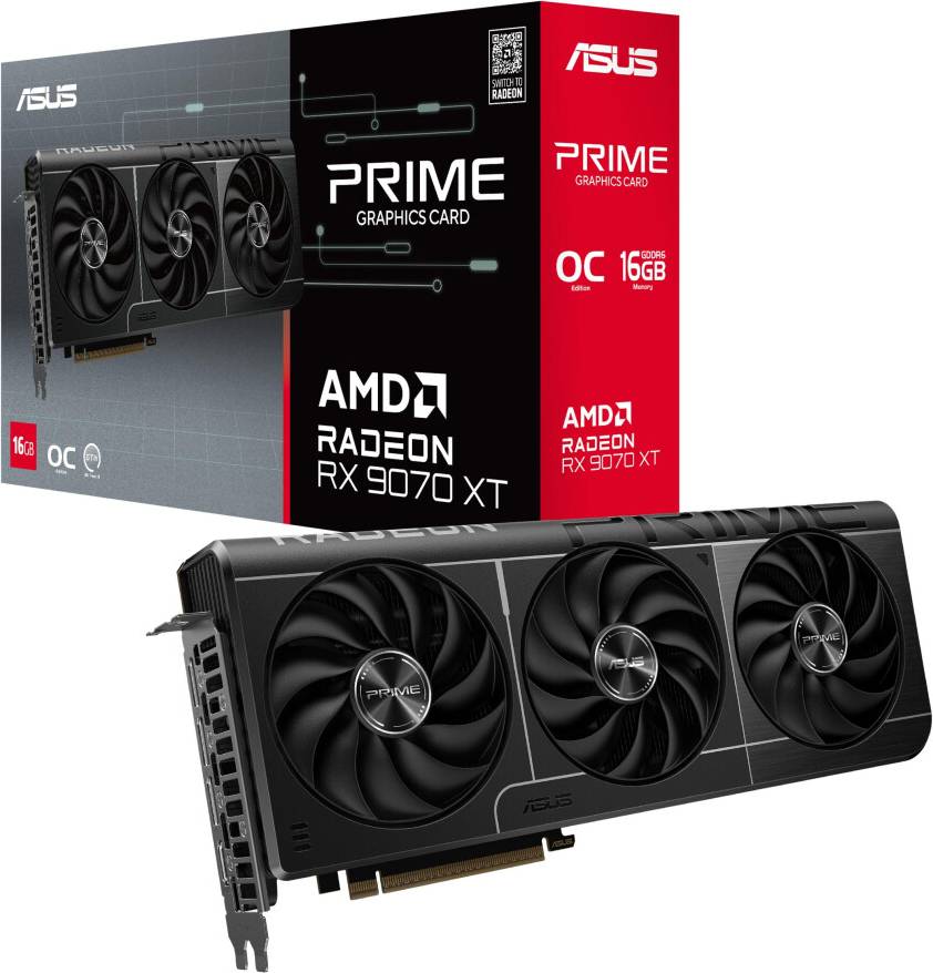 ASUS Prime RX 9070 XT PCIe 5 Graphics Card