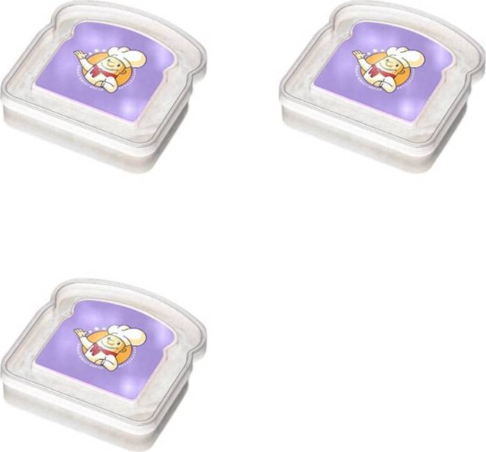 3X Reusable Sandwich Container Transparent Bread Box