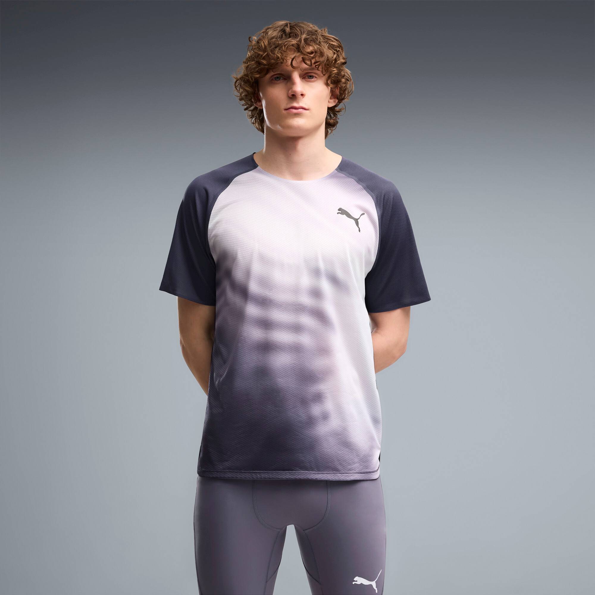 Puma Lightspeed Graphic Running Tee Inky Depths