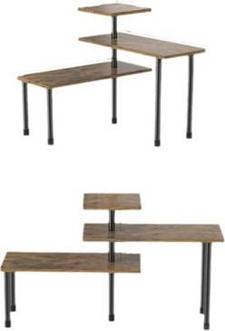 B&Q 3 Tier Wooden Corner Shelf Storage Rack