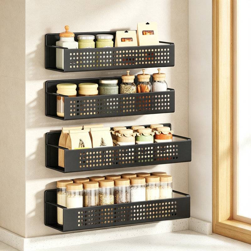 Williston Forge Magnetic Spice Racks Set 4