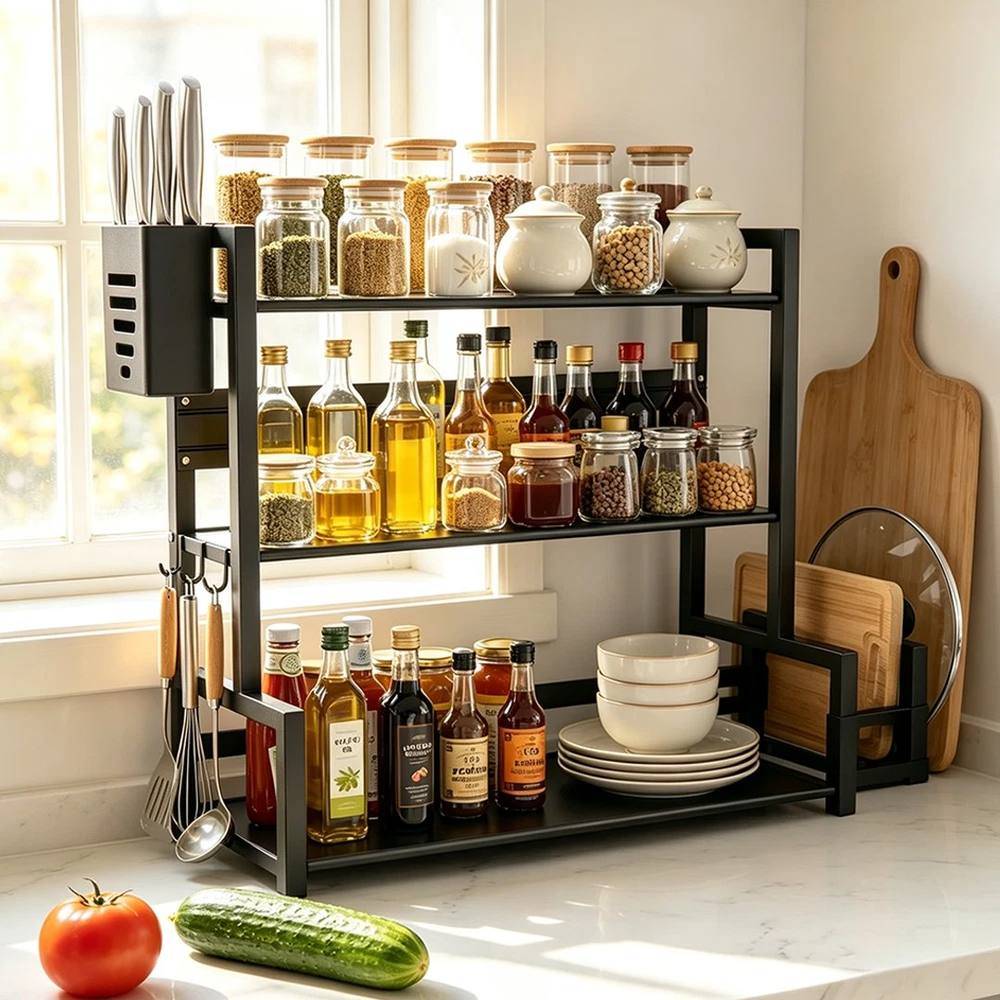 Eonlion 3Tier Spice Rack Kitchen Storage