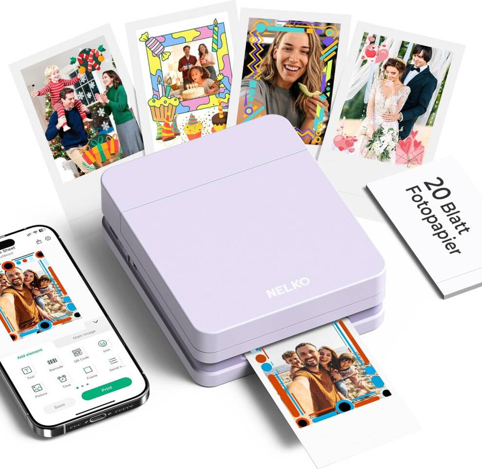 Portable photo printer Nelko PP01 Color Portable Mini Photo Printer