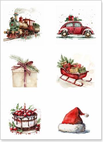 Papper Reprint A4 Klippark Christmas Ride
