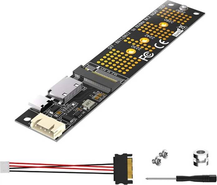 Exogio M.2 NVMe SSD to SFF-8611 Adapter Riser Card