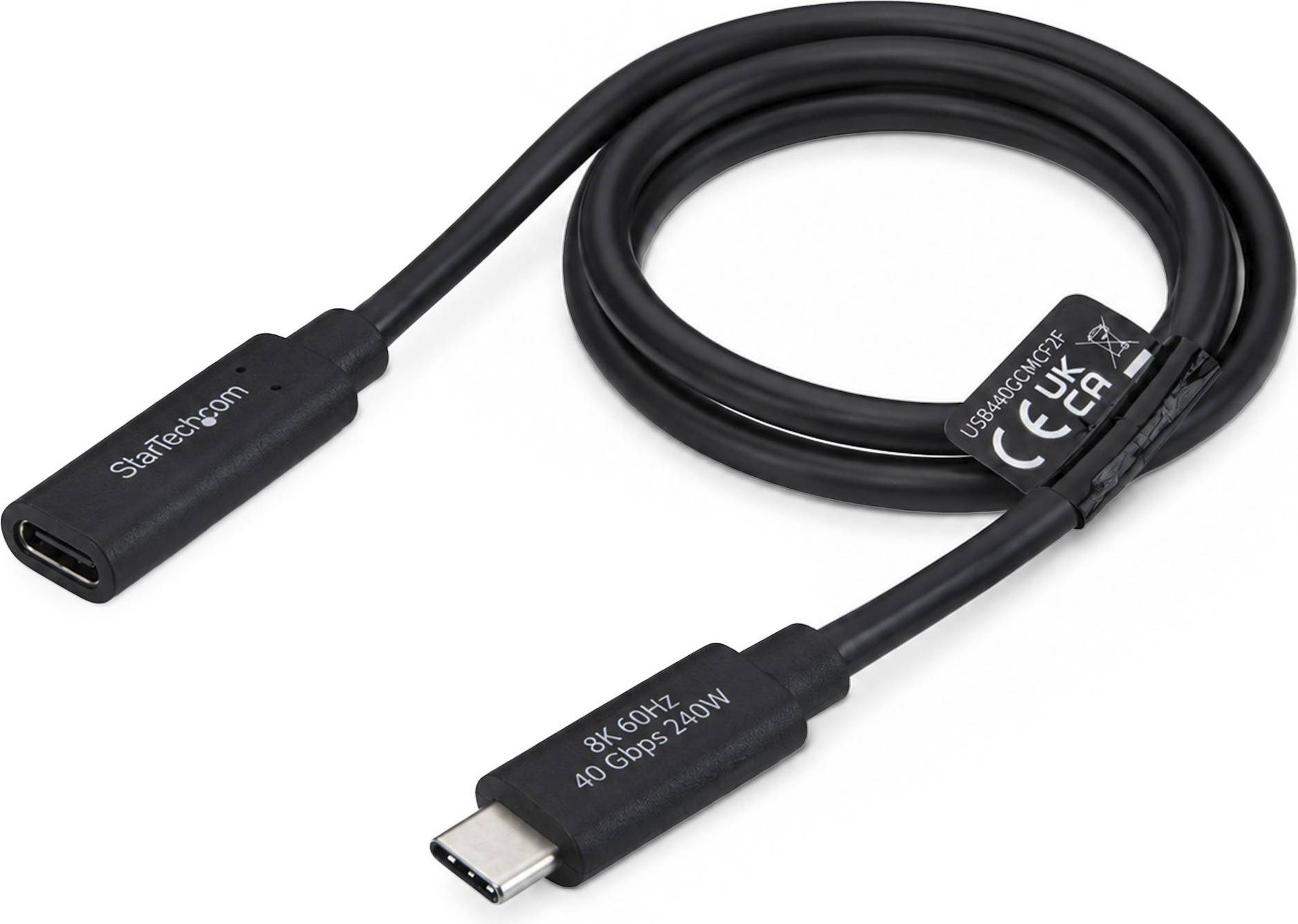 Usb c extension cable StarTech 2ft USB4 Extension Cable 40Gbps