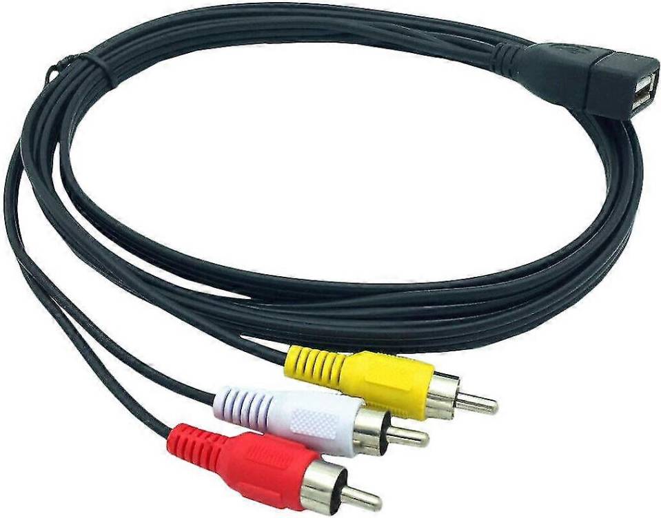 Usb A Female To 3 Rca Phono Av Cable