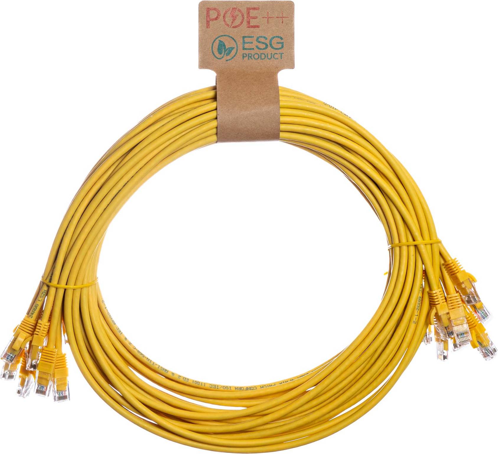 Cablenet Cat6 RJ45 Yellow Snagless Booted Patch Lead