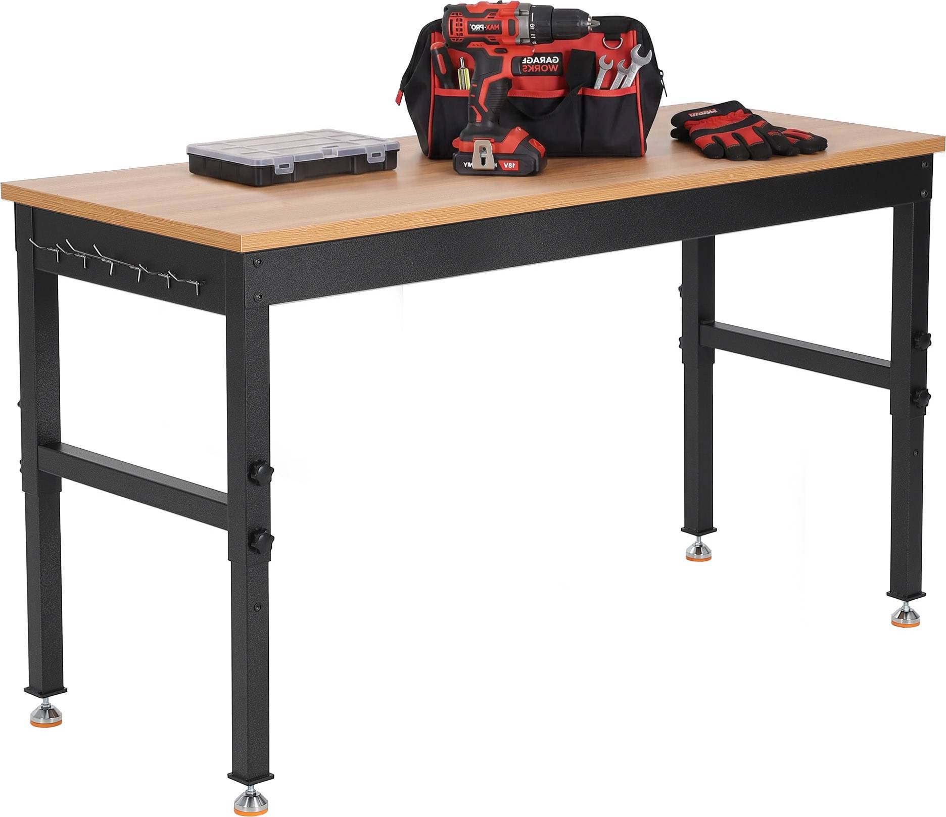 Adjustable height work bench Garvee 72 Inch Workbench Adjustable Height