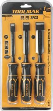 B&Q Toolmak Wood Chisel Set 3-Pack Socket Chisel