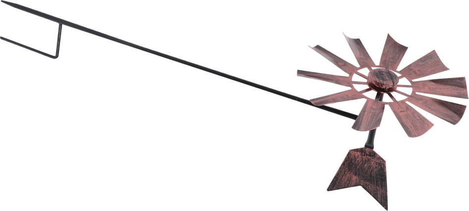 Totority Decorative Iron Pinwheel Windmill Plug-In