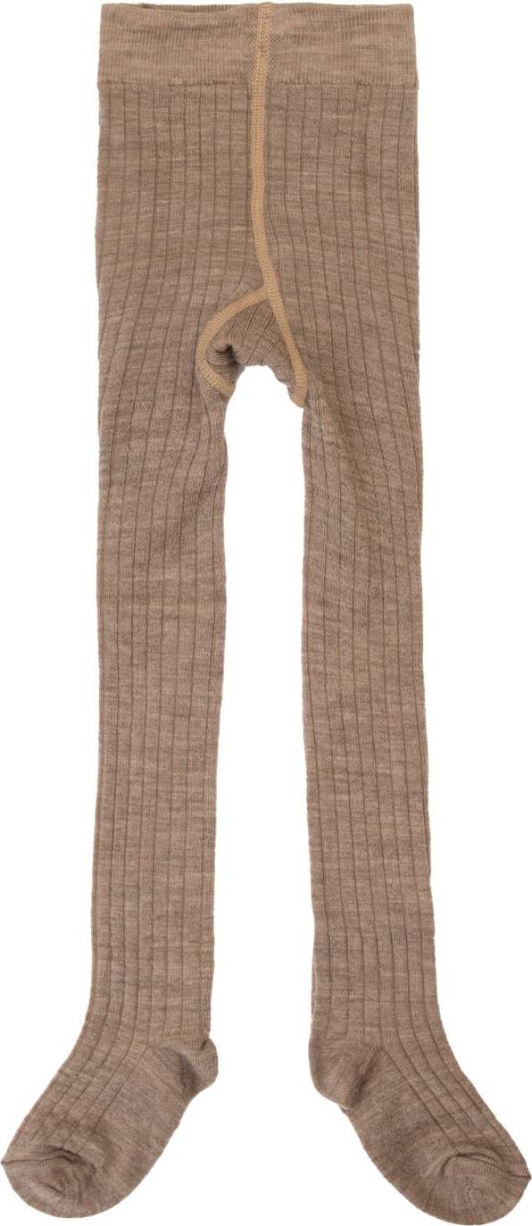 Joha Wool Rib Tights Beige Uld