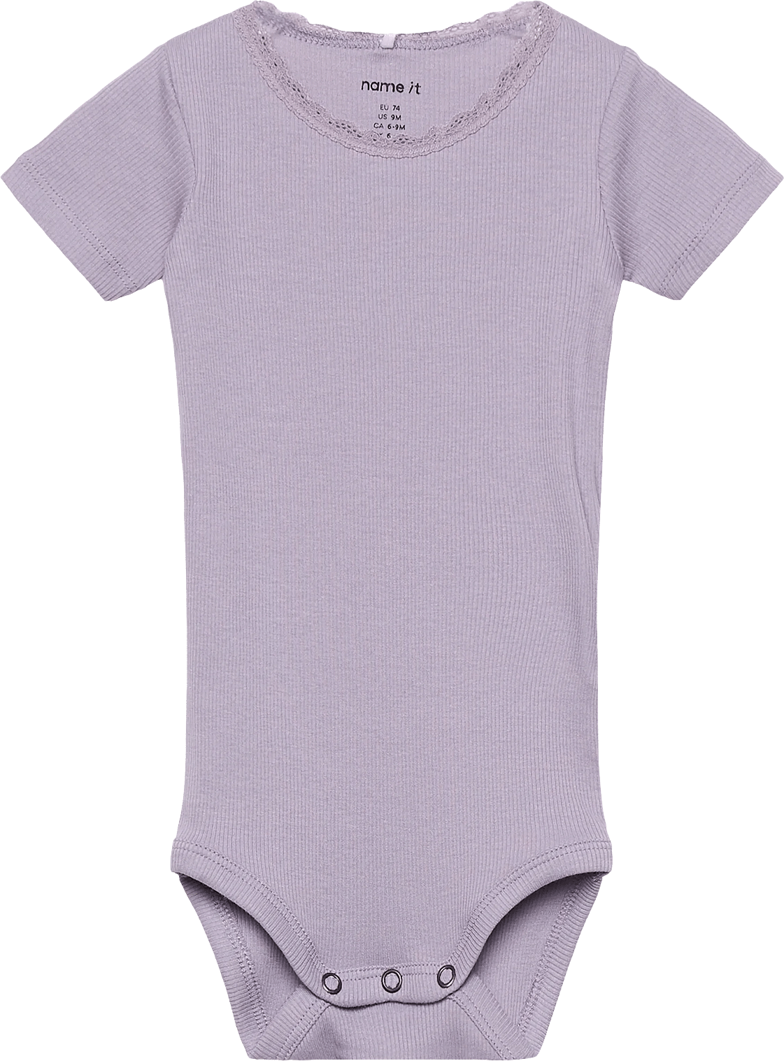 Name It Body K/Ä Rib Noos Lavender Grå