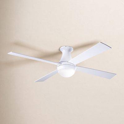 Mount and blade AllModern 52 Inch 4-Blade LED Flush Mount Ceiling Fan