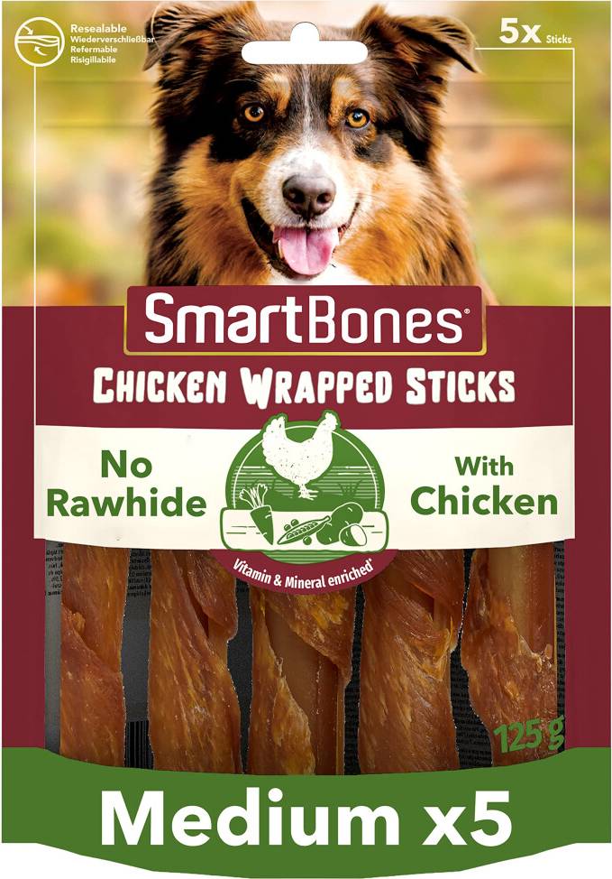 5 Chicken Wrapped Sticks Rawhide