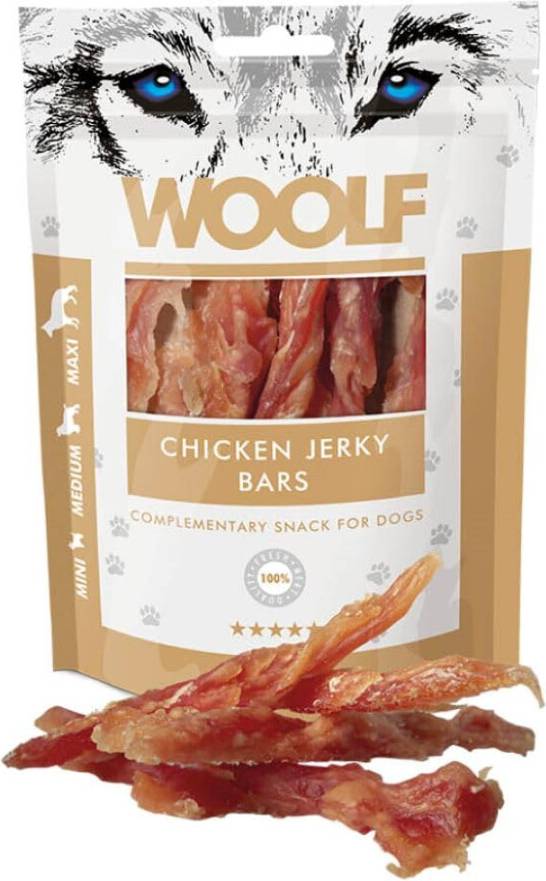 Woolf Chicken Jerky Bars Complementary Snacks